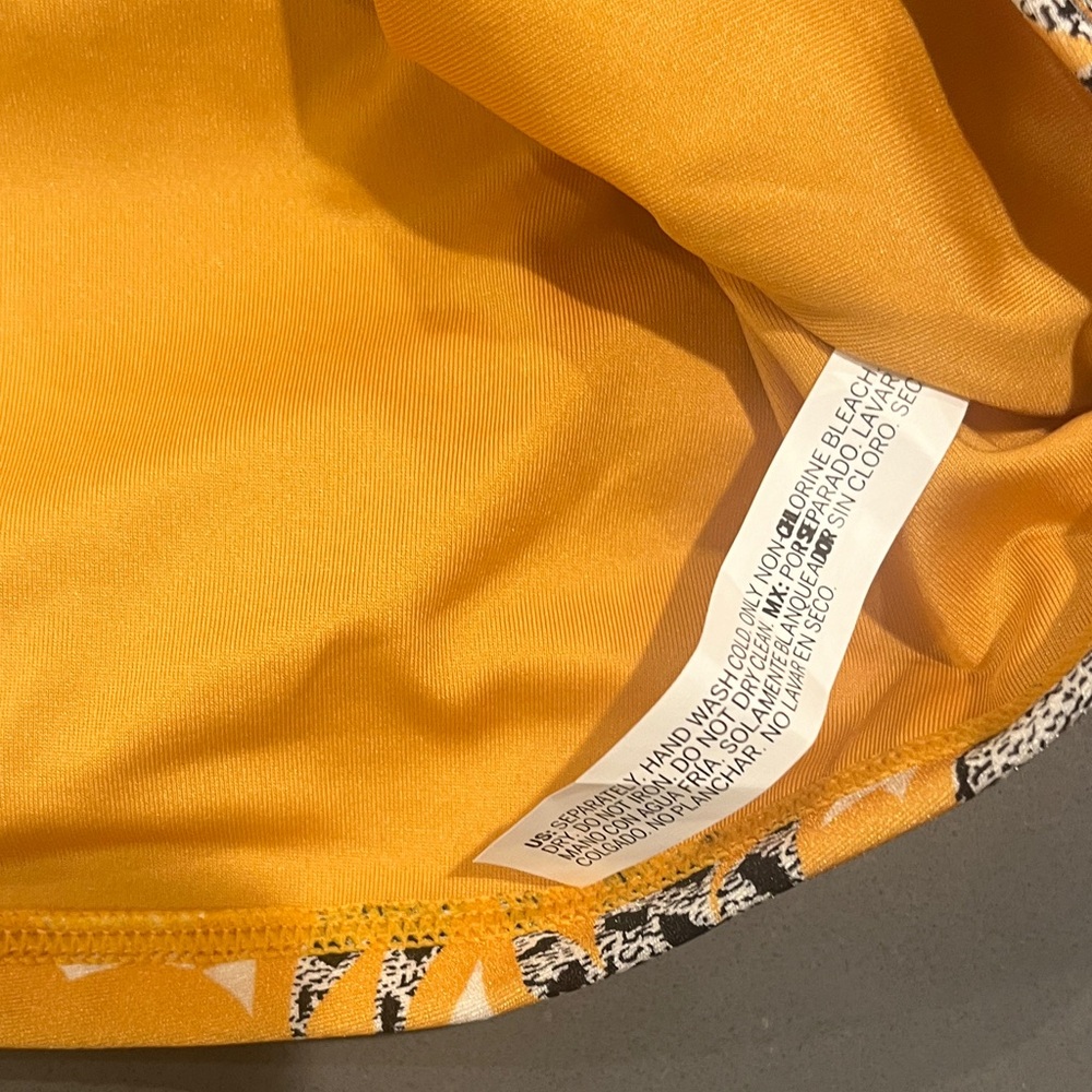 White House Black Market Swim Floral Halter Top in Yellow and Blue - Picture 7 of 10
